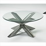 Diva Glass Contemporary Cocktail Table Metal Finish: Gunmetal
