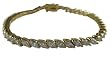 White CZ Diamond Gold Tennis Bracelet - White CZ Diamond Marquis Gold Tennis Bracelet