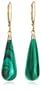 14k Yellow Gold Malachite Drop Earrings