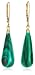 14k Yellow Gold Malachite Drop Earrings