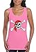 Shop4Ever® Jolly Roger Skull Crossbones Women's Tank Top Pirate Flag Tank Tops