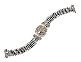 Diamond 1/3 Carat (ctw) Bracelet in Sterling Silver with 14K Gold Accents