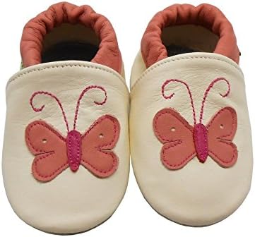 Sayoyo Baby Butterfly Soft Sole Leather Infant Toddler Prewalker Shoes (24-36 months, White)