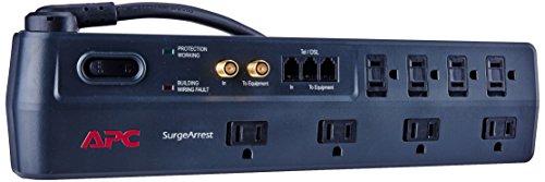 Apc surgearrest surge protector power strip with teleph…