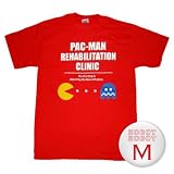 ナムコ パックマン リハビリテーション クリニック 赤Tee／Pac Man Rehabilitation Clinic T-Shirt ゲームTシャツ M【並行輸入】