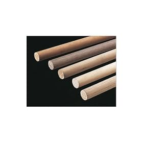 Grizzly H2111 Hardwood Dowels - Oak 1/4" Dia. x 36" L