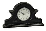 Black 15" Wide Mantel Clock
