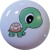 Turtle Baby Big Eyes Ceramic Cabinet Drawer Pull Knob