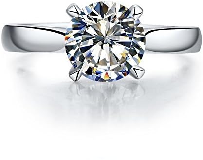 K-DESIGN : Top Quality Classic Luxury 2 Carat Cushion Cut SONA Synthetic Diamond Solitaire Engagement Ring for women X8801