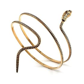 Antique Gold Snake Armlet Bangle