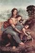 Leonardo da Vinci (St. Anna Selbdritt, Scene: St. Anne, Mary, Christ Child with Lamb) Art Poster Print - 13" X 19"