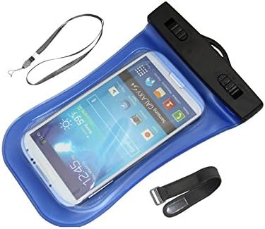Universal Waterproof Cell Phone Carrying Case, For Apple iPhone 6, 5s, 5, Galaxy S5, S4 S3, HTC One, Galaxy Note 3, MP3 Player - IPX8 Certified to 100 Feet. Certified Protective Smartphone Waterproof Life Pouch / Credit Card Waterproof Bag Case) (Blue)