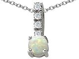 1.12 cts 14K Gold Plated 925 Sterling Silver Genuine Opal Pendant FREE GIFT BAG!