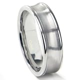 Cobalt XF Chrome 8MM Concave Wedding Band Ring