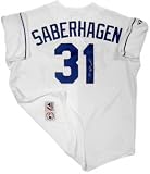 Bret Saberhagen Kansas City Royals Autographed White Majestic Replica Jersey with CY 85, 89 Inscription