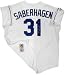 Bret Saberhagen Kansas City Royals Autographed White Majestic Replica Jersey with CY 85, 89 Inscription
