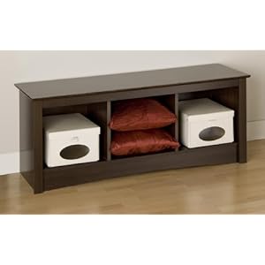 Prepac Fremont Espresso Cubbie Storage Bench