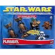 Playskool Galactic Heroes Fast Thru Forest Set (Wicket Ewok, Luke & Biker Scout Speeder Bikes)