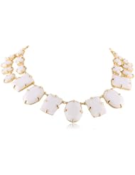 kate spade new york "Coated Confetti" White Short Statement Necklace, 18"