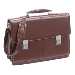 edle Monte Lovis Designer Aktentasche in Braun aus pflegeleichtem hochwertigem Kunstleder luxuri�se Aktenmappe m. top Verarbeitung LUXUS auch f. Laptop / Notebook NEU & OVP