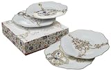 Rosanna Les Bijoux Set of 4 Dessert Plates, Gift-boxed