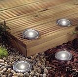 White solar deck lights pack of 4