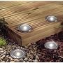 White solar deck lights pack of 4