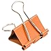 JAM Paper® Binder Clips - Medium (1 1/4 inch / 32 mm) - Orange - 15 Clips per Pack