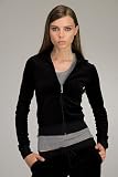 Juicy Couture Black Velour Track Zip