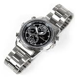 4GB Hidden Colour Spy Pinhole WATCH - Drive Camcorder USB DVR Cam Camera & Sound Voice Recording in Steel Strap
