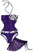 Sweet Lola Girls 2-6x Jelly Bean Monokini Swimsuit, Purple, 14