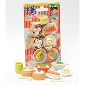 IWAKO Japanese Eraser / CHINESE FOOD ERASER SET ON CARD