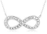 10k Choice of White or Yellow Gold Diamond Infinity Pendant (1/6 cttw, I-J Color, I2-I3 Clarity)
