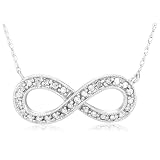 10k Choice of White or Yellow Gold Diamond Infinity Pendant (1 6 cttw, I-J Color, I2-I3 Clarity)