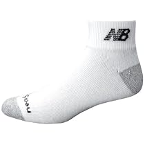 New Balance Unisex Nanotex Wicking Cotton Quarter 4-Pack Sock