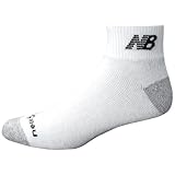 New Balance Unisex Nanotex Wicking Cotton Quarter 4-Pack Sock