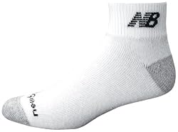 New Balance Unisex Nanotex Wicking Cotton Quarter 4-Pack Sock