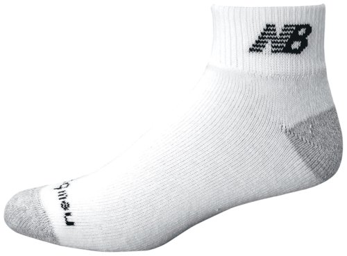 New Balance Unisex Nanotex Wicking Cotton Quarter 4-Pack Sock
