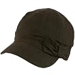 Light Summer Linen Ribbon Cabbie Cadet Cap Hat Black
