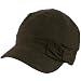 Light Summer Linen Ribbon Cabbie Cadet Cap Hat Black