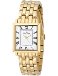 Lucien Piccard Womens LP-10502-YG-22 Bianco Silver Dial Gold Ion-Plated Stainless Steel Watch