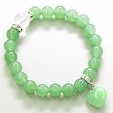 Swarovski and Green Aventurine Heart Money Talisman Bracelet