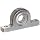 Spyraflo PB1-63800HZZ Miniature Ball Bearing Pillow Block, 2 Bolt Holes, 10 mm Bore Diameter, Precision, Aluminum
