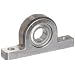 Spyraflo PB1-63800HZZ Miniature Ball Bearing Pillow Block, 2 Bolt Holes, 10 mm Bore Diameter, Precision, Aluminum