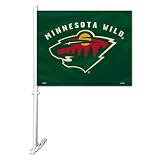 NHL Minnesota Wild Car Flag with Wall Brackett