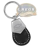 Chevrolet Key Chain Keychain Key Ring Black Leather