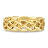 Celtic Mesh Wedding Band in 14K Gold