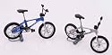 2er SET BMX Fingerbike in blau und silber aus Metall