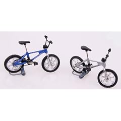 2er SET BMX Fingerbike in blau und silber aus Metall