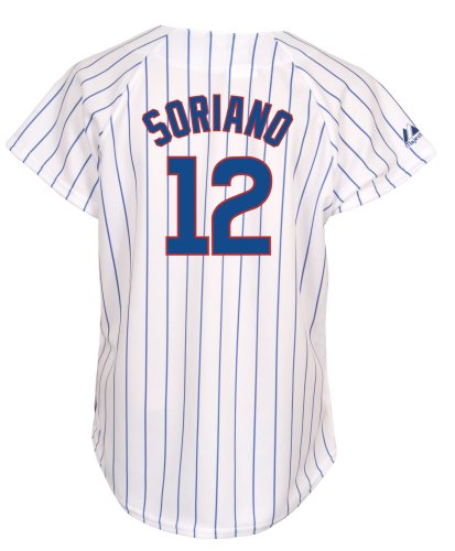 MLB Alfonso Soriano Chicago Cubs Women's White Replica Jersey (Large)